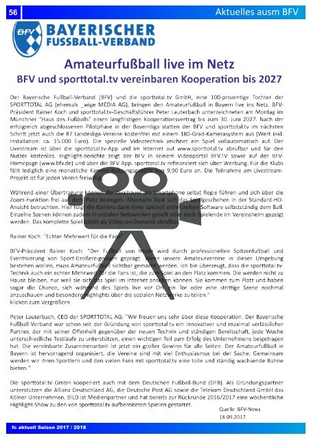 "fc aktuell" Saison 2017-18 Ausgabe 7