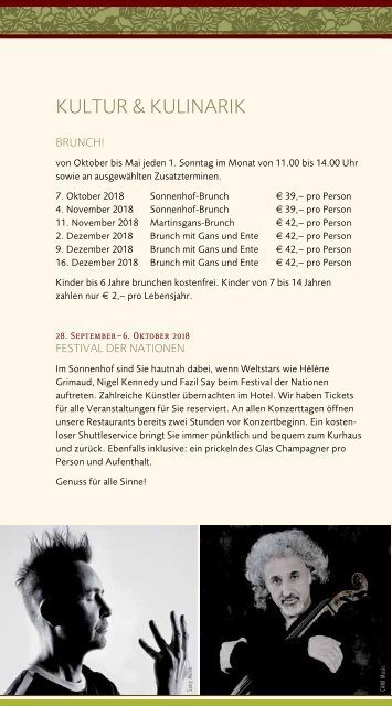 Eventkalender Herbst und Winter