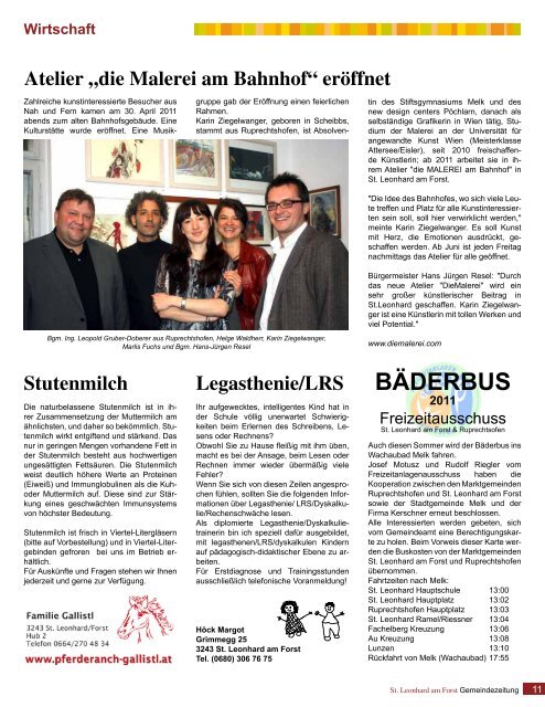 Gemeindezeitung 02/2011 (2,08 MB) - St. Leonhard am Forst