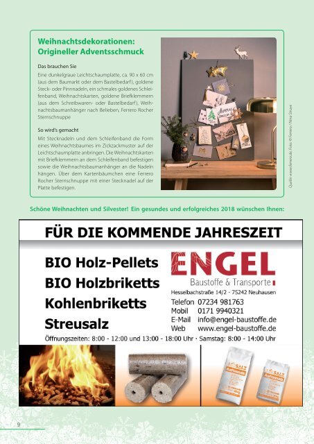 Weihnachtszeitung 2017 - Tiefenbronn/Neuhausen