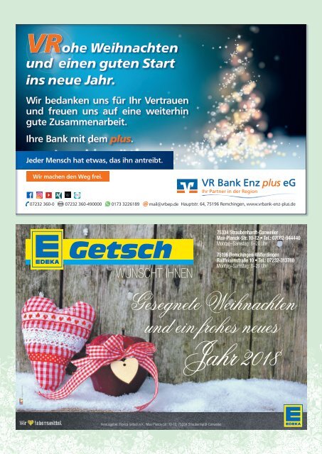 Weihnachtszeitung 2017 - Remchingen