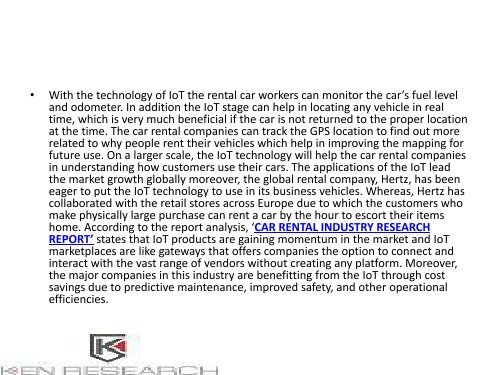 Car rental Industry Analysis, Car rental Industry Research Report, Car rental Business Review : Ken Research