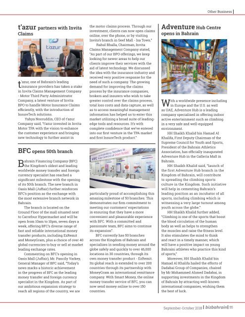 BizBahrain Magazine Sep-Oct 2018