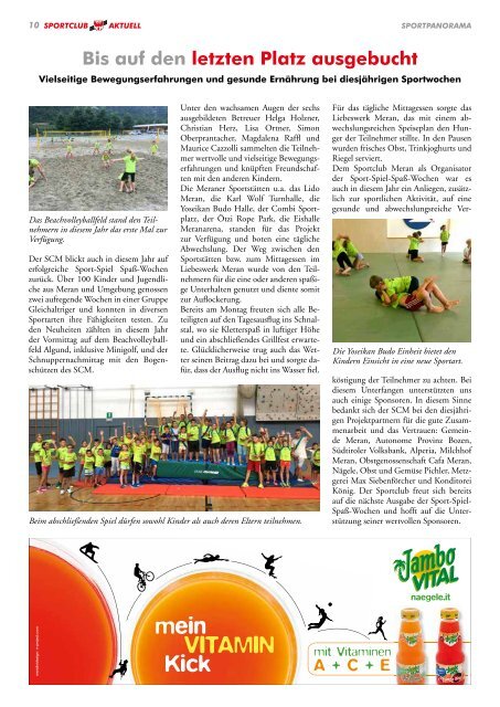 Sportclub Aktuell - Ausgabe September 2018