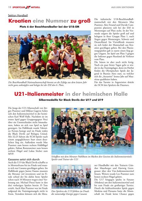 Sportclub Aktuell - Ausgabe September 2018