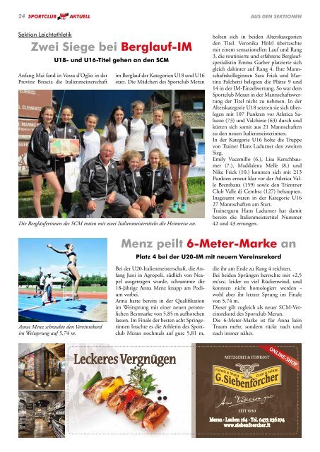 Sportclub Aktuell - Ausgabe September 2018