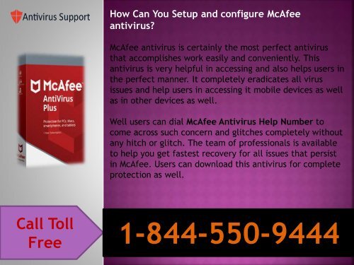 Instant McAfee Antivirus 1-844-550-9444 Tech Support Help