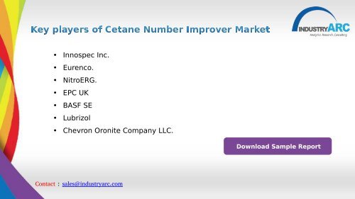 Cetane Number Improver Market to grow with a CAGR of 5.2 % over the period of 2018 - 2023