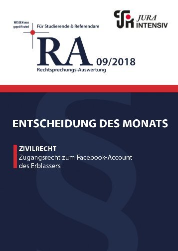 RA 09/2018 - Entscheidung des Monats