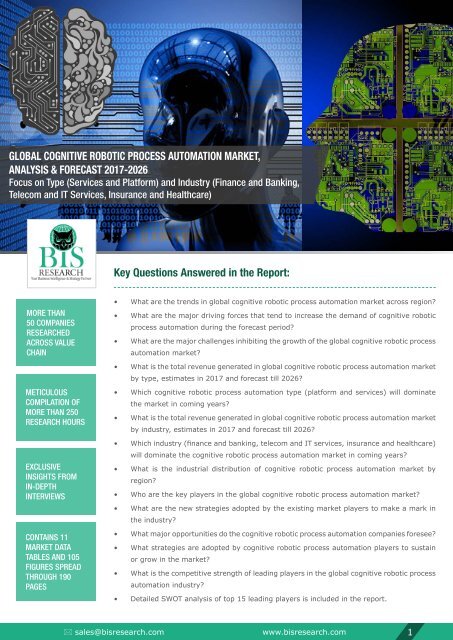 Cognitive Robotic Process Automation Market Research Report 