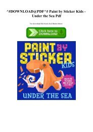 ^#DOWNLOAD@PDF^# Paint by Sticker Kids - Under the Sea Pdf