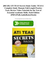 [READ] ATI TEAS Secrets Study Guide TEAS 6 Complete Study Manual  Full-Length Practice Tests  Review Video Tutorials for the Test of Essential Academic Skills  Sixth Edition [PDF EPuB AudioBook Ebook]