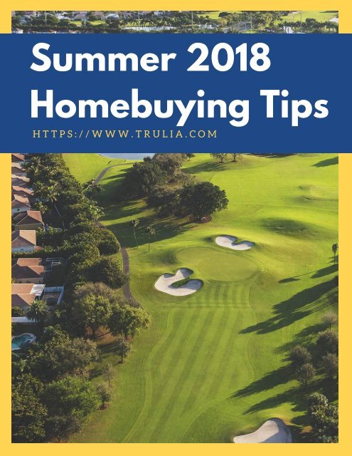 Summer 2018 Homebuying Tips