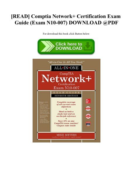 Read Comptia Network Certification Exam Guide Exam N10 007 Download Pdf