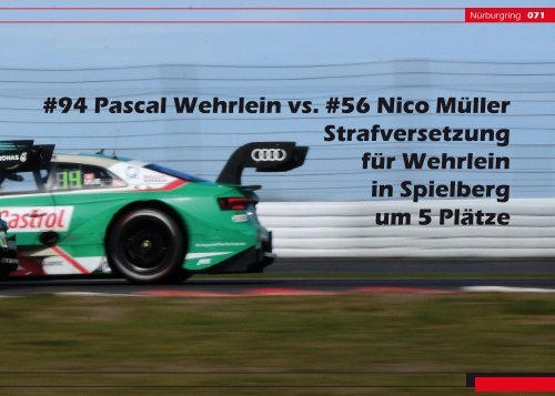 {have speed in f[ ]cus!} DTM 2018 Race 15 und 16 Nürburgring