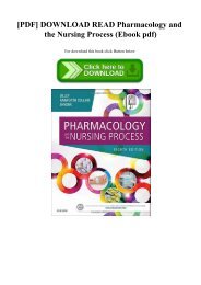 [PDF] DOWNLOAD READ Pharmacology and the Nursing Process (Ebook pdf)