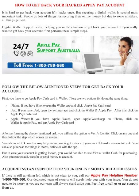 How To Get Back Your Hacked Apply Pay Account