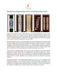 Laminated Door Skin, Designer Door Laminates and Designer Door Skins