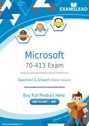 Updated Microsoft 70-413 Exam Dumps - Instant Download 70-413 Exam Questions PDF