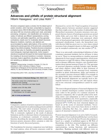 Advances and pitfalls of protein structural alignment - Albany