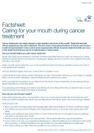 Caring for your mouth during cancer treatment - Peter MacCallum ...