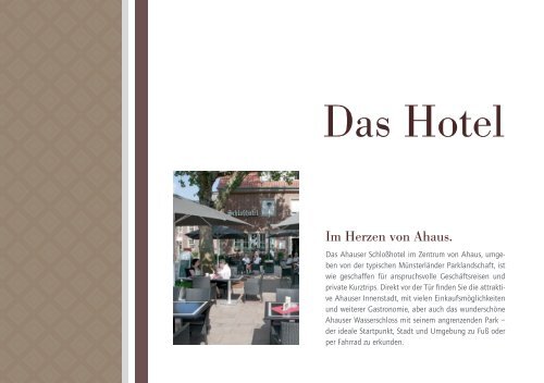 Schlosshotel Ahaus Imagebroschüre