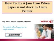 How To Fix A Jam Error When paper is not stuck In Xerox Printer-converted