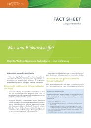 Fact Sheet - European Bioplastics