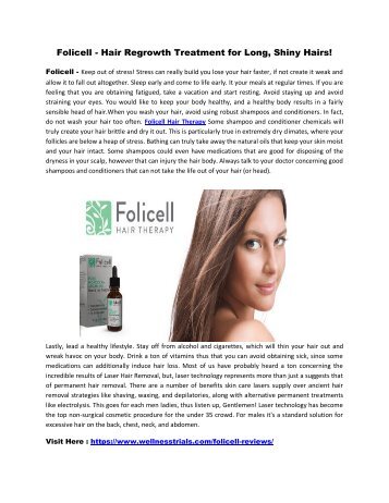  Folicell - Hair Regrowth Treatment for Long, Shiny Hairs!