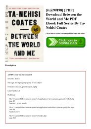 [ix@9#I98] [PDF] Download Between the World and Me PDF Ebook Full Series By Ta-Nehisi Coates