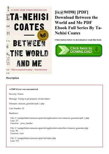 [ix@9#I98] [PDF] Download Between the World and Me PDF Ebook Full Series By Ta-Nehisi Coates