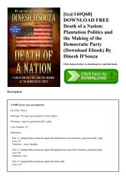 [ix@14#Q68] DOWNLOAD FREE Death of a Nation Plantation Politics and the Making of the Democratic Party (Download Ebook) By Dinesh D'Souza