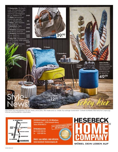 Hesebeck Home Company - Style-News 2018