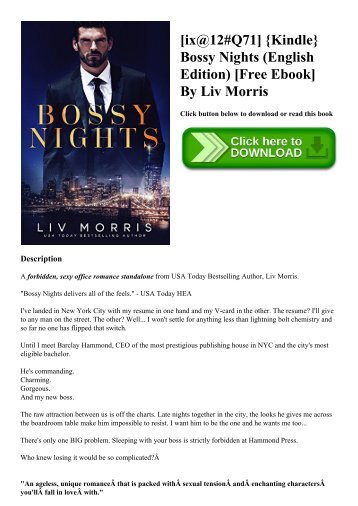 [ix@12#Q71] {Kindle} Bossy Nights (English Edition) [Free Ebook] By Liv Morris