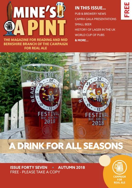 Mine's a Pint - Autumn 2018