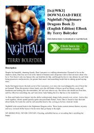 [ix@9#K1] DOWNLOAD FREE Nightfall (Nightmare Dragons Book 2) (English Edition) EBook By Terry Bolryder