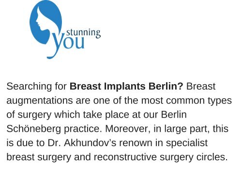 Breast Implants Berlin