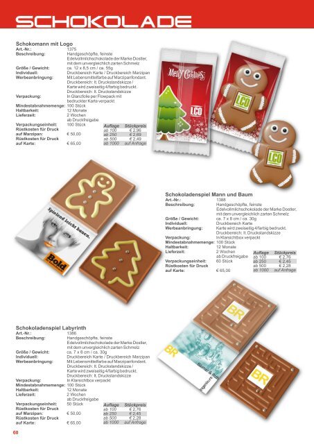 Lebkuchen Werbegeschenke Weihnachten mit Logo 