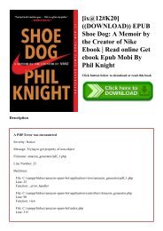 [ix@12#K20] ((DOWNLOAD)) EPUB Shoe Dog A Memoir by the Creator of Nike Ebook  Read online Get ebook Epub Mobi By Phil Knight