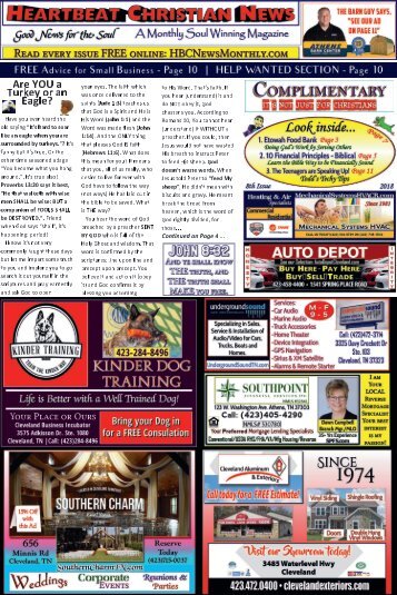 Heartbeat Christian News - August 2018 issue