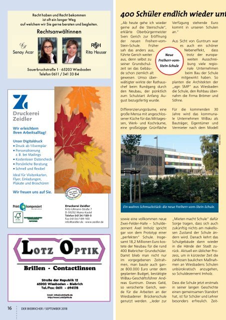 DER BIEBRICHER, Nr. 322, September 2018