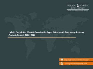 Hybrid Electric Car Market Analysis Report, 2013–2023