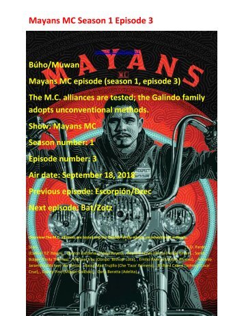 Mayans M.C. Season 1 Episode 3 | HDTS 720p