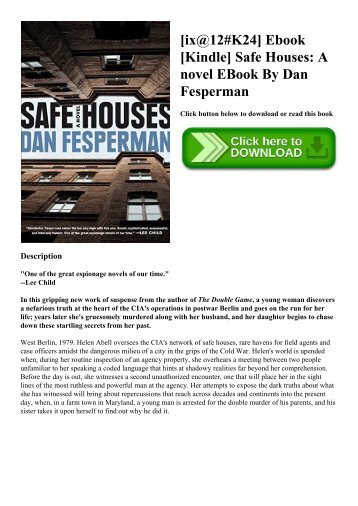 [ix@12#K24] Ebook [Kindle] Safe Houses A novel EBook By Dan Fesperman
