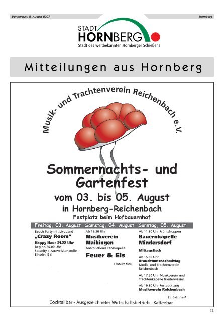 Wir gratulieren - Hornberg