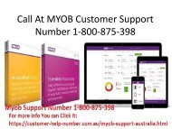 Call At MYOB Customer Support Number 1-800-875-398