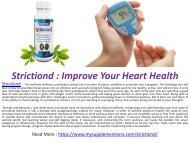Strictiond : Improve Your Heart Health 