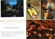 La Tavola Ausgabe Höhlenraclette 2018