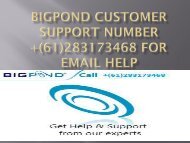 Bigpond Customer Support Number-converted