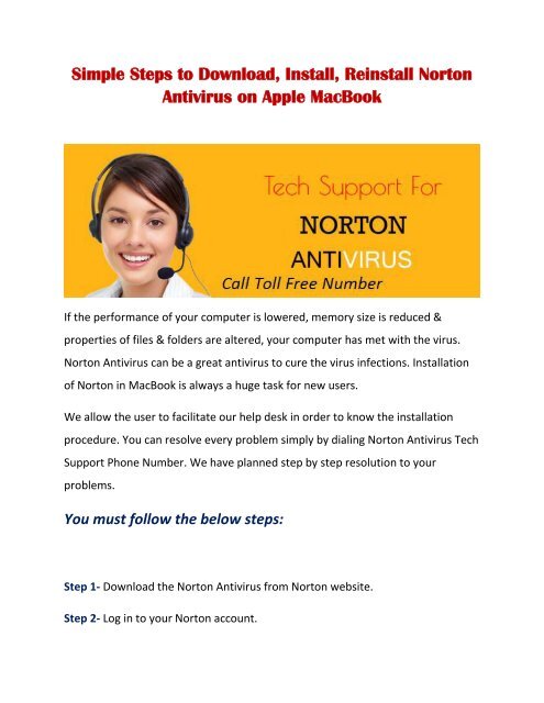Steps to Download, Install, Reinstall Norton Antivirus on Apple MacBook